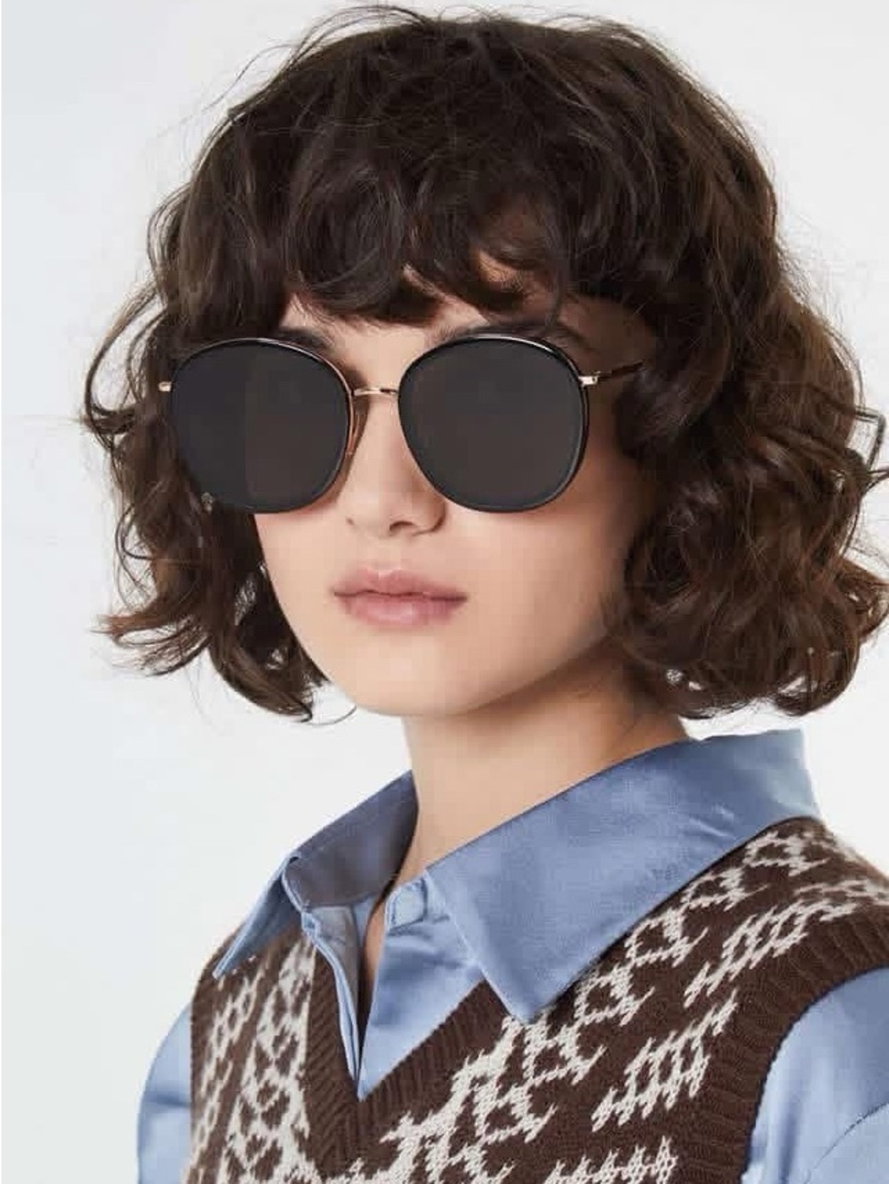 GENTLE MONSTER Ollie 01(M) - Oversized Black Mirrored Sunglasses